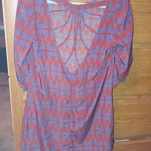 Red and purple spring/fall dress